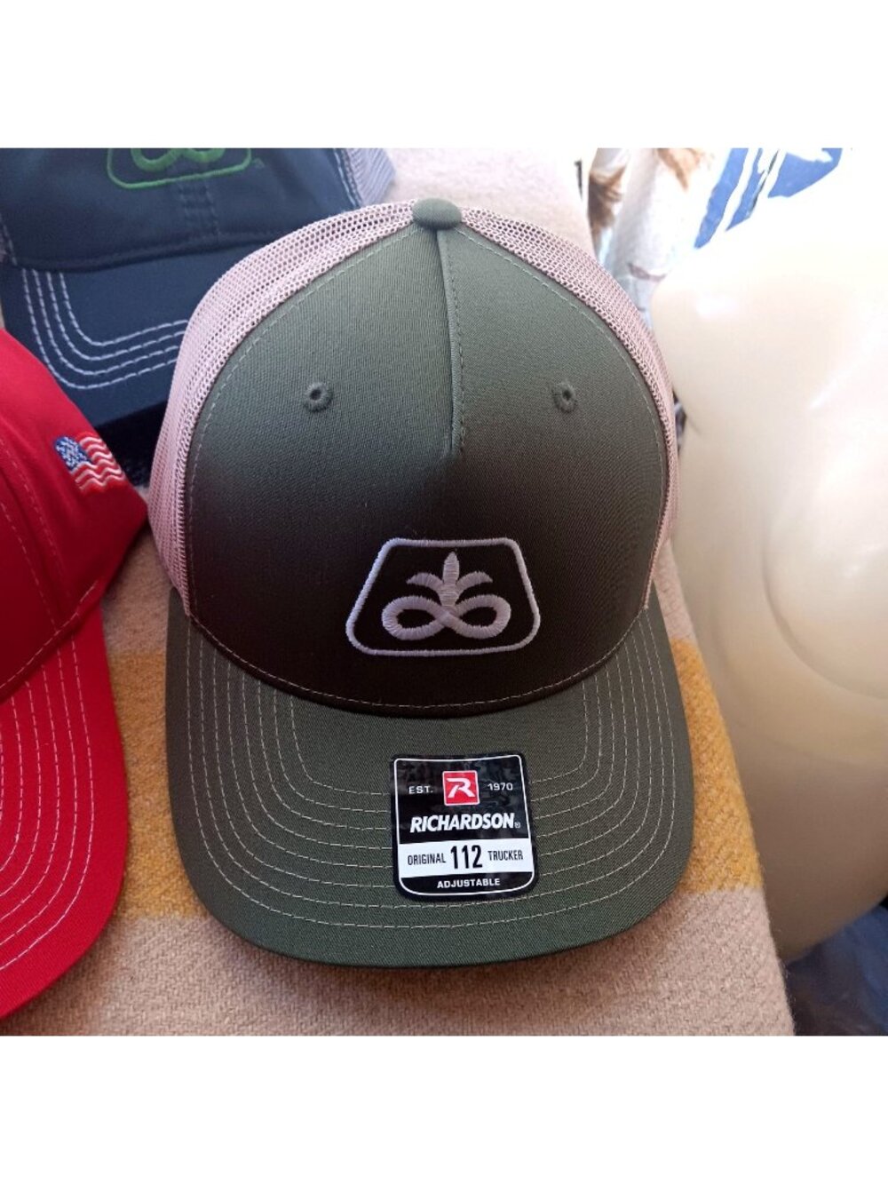 Set Of 6 Ranch Swag Farm Trucker Hats Logos Embroidered Designs Caps